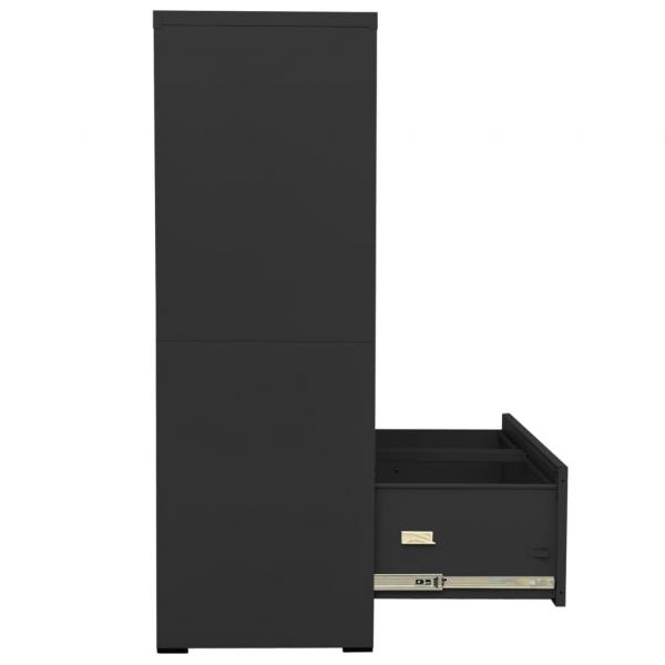 Aktenschrank Anthrazit 90x46x134 cm Stahl