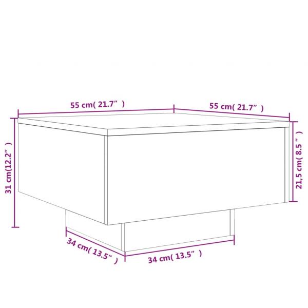 Couchtisch Betongrau 55x55x31 cm Holzwerkstoff