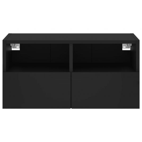 TV-Wandschrank Schwarz 60x30x30 cm Holzwerkstoff