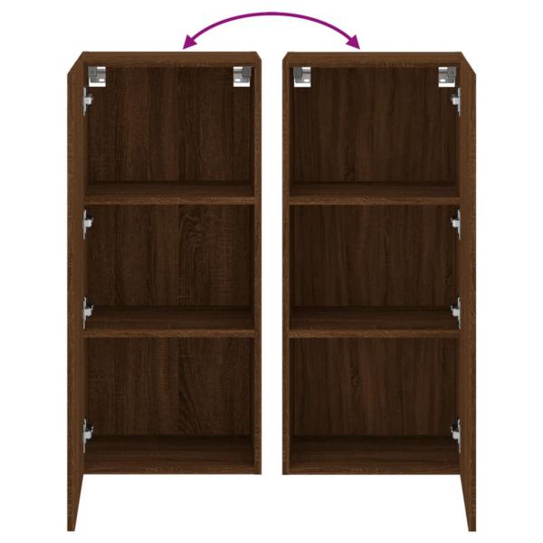 TV-Wandschrank Braun Eiche-Optik 40,5x30x90 cm Holzwerkstoff