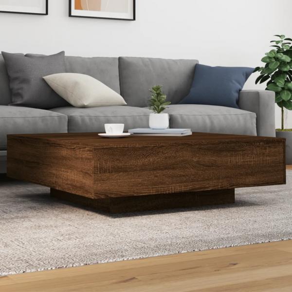 ARDEBO.de - Couchtisch Braun Eichen-Optik 100x100x31 cm Holzwerkstoff