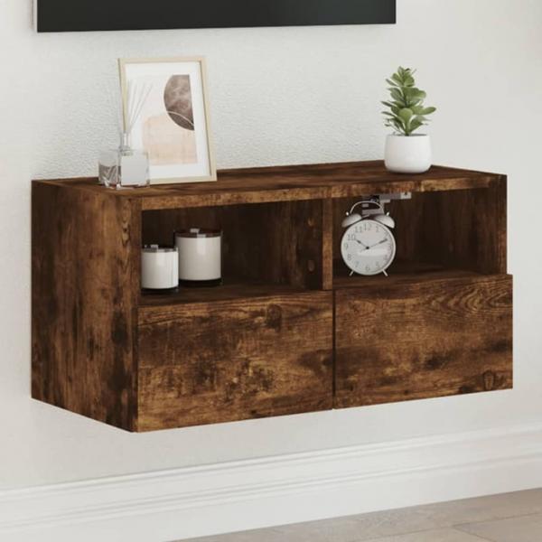 ARDEBO.de - TV-Wandschrank Räuchereiche 60x30x30 cm Holzwerkstoff