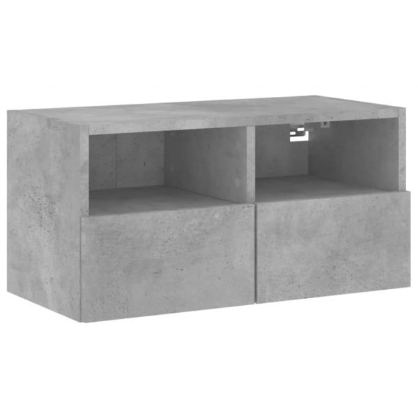 TV-Wandschrank Betongrau 60x30x30 cm Holzwerkstoff