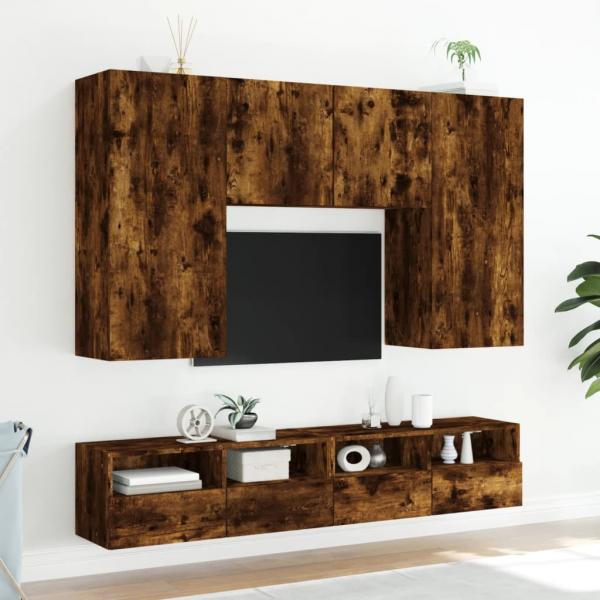 TV-Wandschrank Räuchereiche 80x30x30 cm Holzwerkstoff