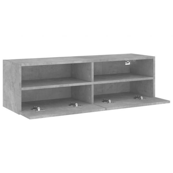 TV-Wandschrank Betongrau 100x30x30 cm Holzwerkstoff