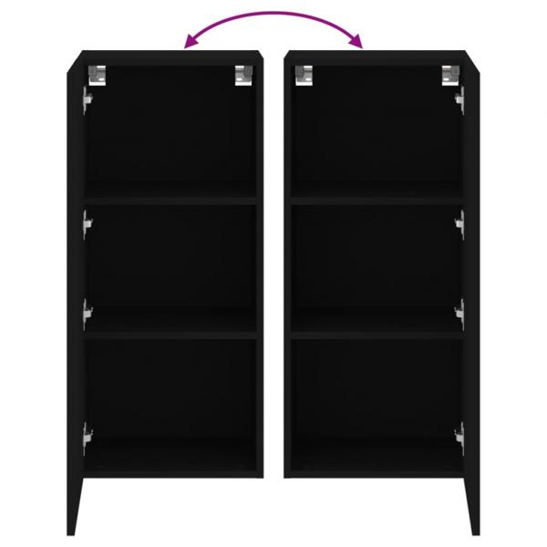 TV-Wandschrank Schwarz 40,5x30x90 cm Holzwerkstoff