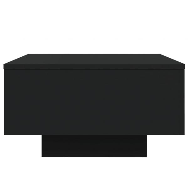 Couchtisch mit LED-Leuchten Schwarz 55x55x31 cm