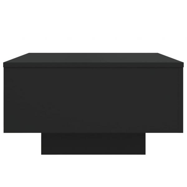 Couchtisch mit LED-Leuchten Schwarz 55x55x31 cm