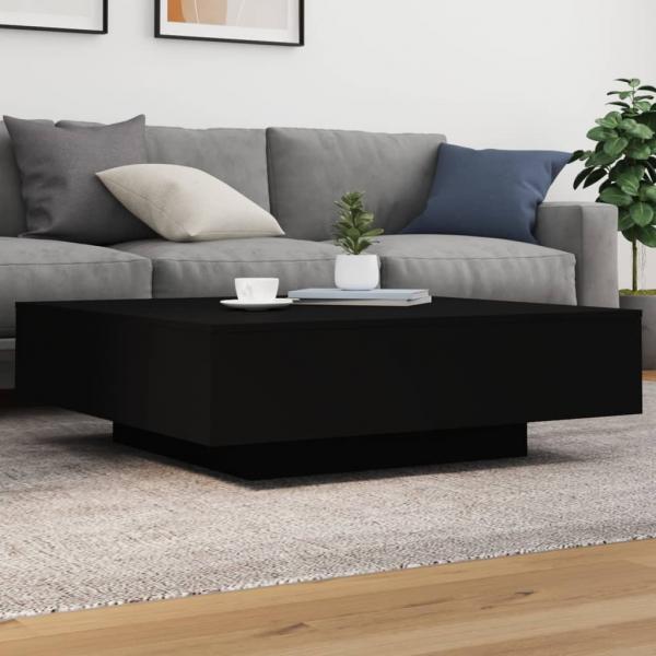 ARDEBO.de - Couchtisch Schwarz 100x100x31 cm Holzwerkstoff