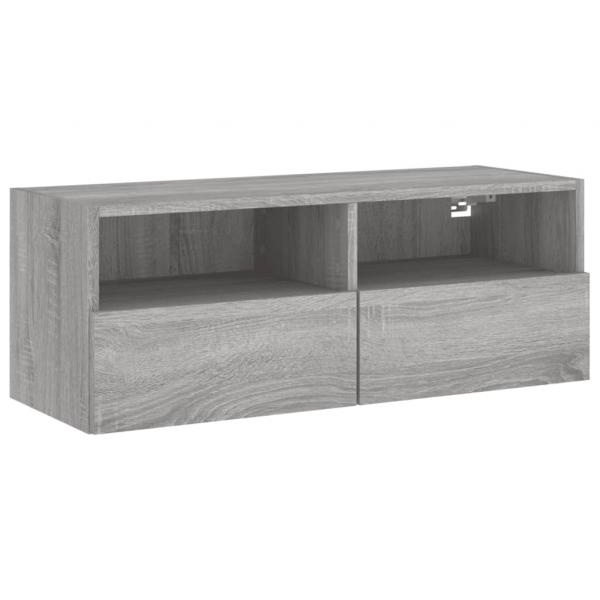 TV-Wandschrank Grau Sonoma 80x30x30 cm Holzwerkstoff