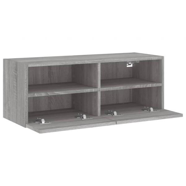 TV-Wandschrank Grau Sonoma 80x30x30 cm Holzwerkstoff