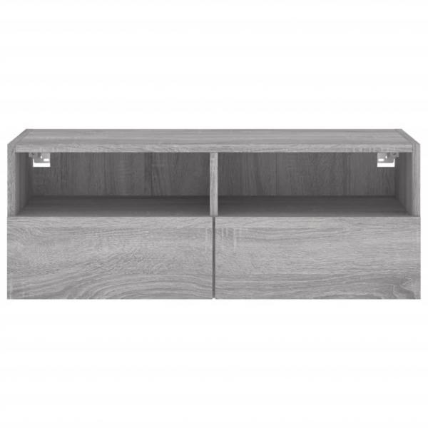 TV-Wandschrank Grau Sonoma 80x30x30 cm Holzwerkstoff