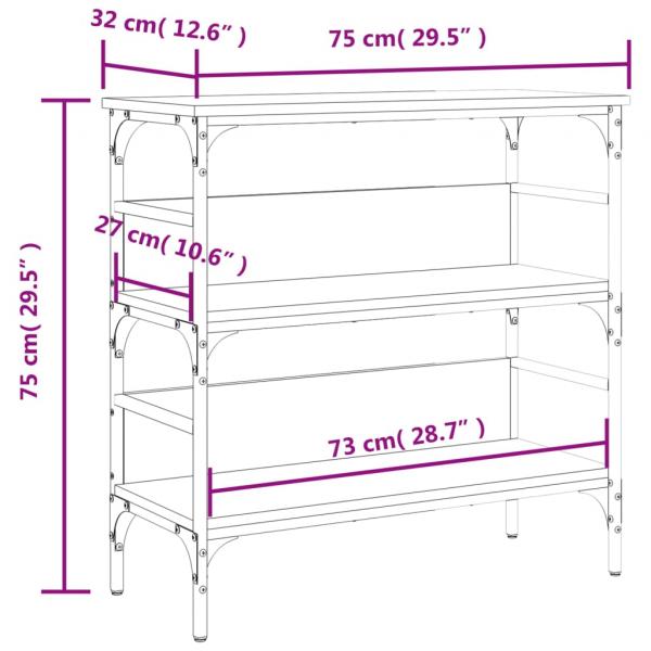 Konsolentisch Sonoma-Eiche 75x32x75 cm Holzwerkstoff