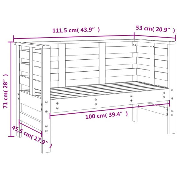 3-tlg. Garten-Lounge-Set Honigbraun Massivholz Kiefer