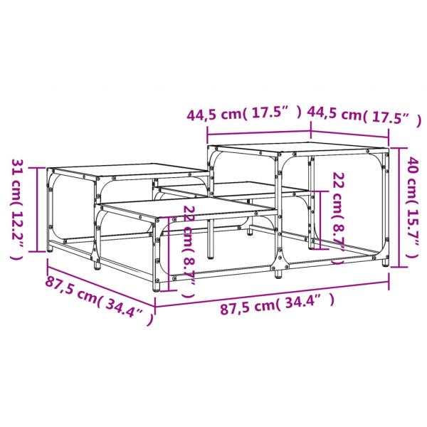 Couchtisch Sonoma-Eiche 87,5x87,5x40 cm Holzwerkstoff