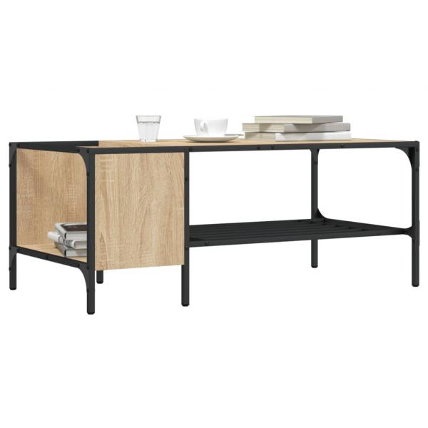 ARDEBO.de - Couchtisch mit Regal Sonoma-Eiche 100x51x40 cm Holzwerkstoff