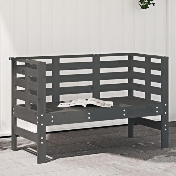 ARDEBO.de - Gartenbank Grau 111,5x53x71 cm Massivholz Kiefer