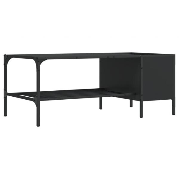 Couchtisch mit Regal Schwarz 100x51x40 cm Holzwerkstoff