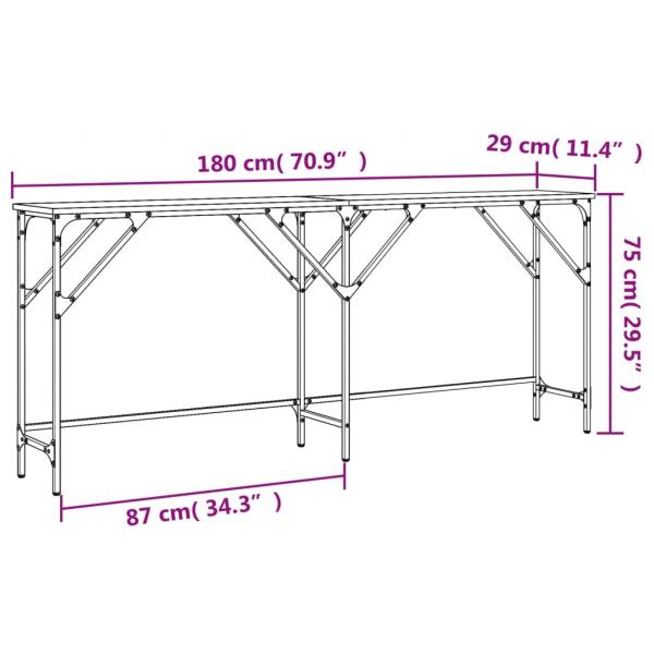 Konsolentisch Sonoma-Eiche 180x29x75 cm Holzwerkstoff