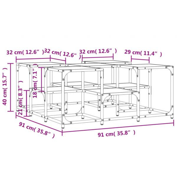 Couchtisch Sonoma-Eiche 91x91x40 cm Holzwerkstoff