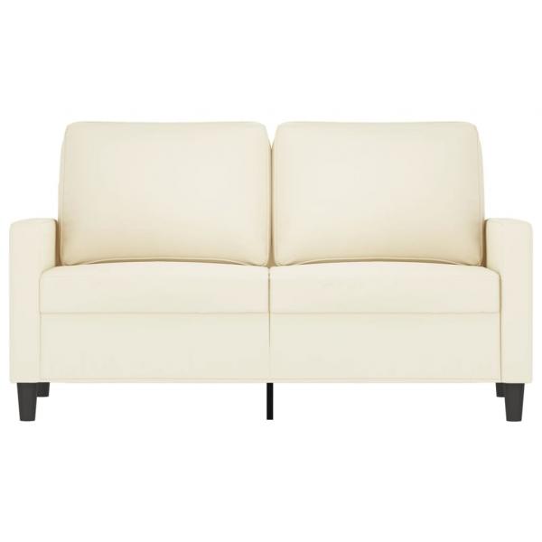 2-Sitzer-Sofa Creme 120 cm Samt