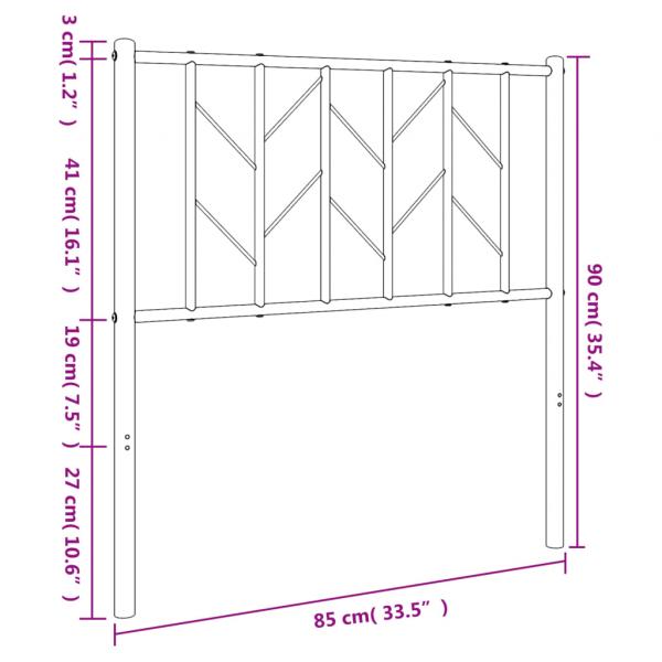 Kopfteil Metall Weiß 80 cm