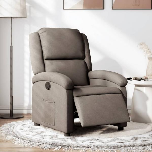 ARDEBO.de - Relaxsessel Elektrisch Taupe Stoff