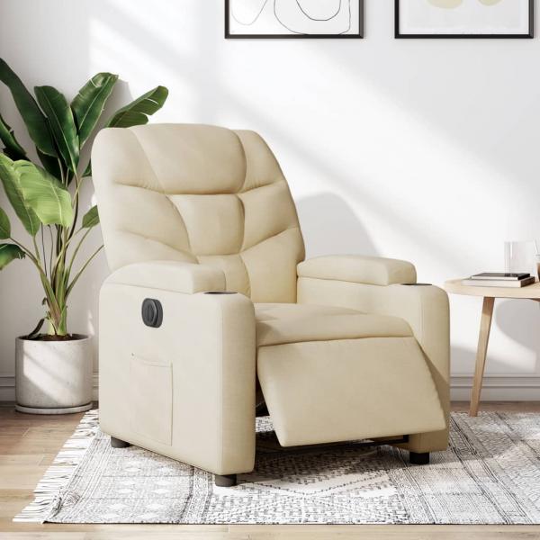 ARDEBO.de - Relaxsessel Elektrisch Creme Stoff