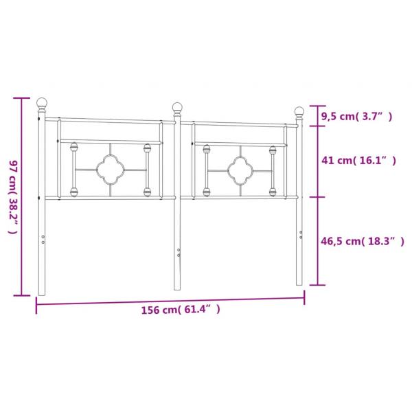 Kopfteil Metall Weiß 150 cm