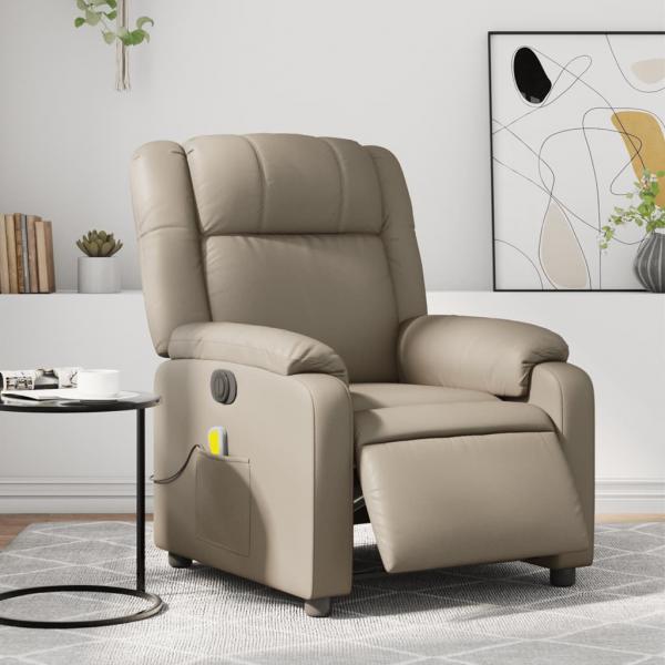 ARDEBO.de - Massagesessel Elektrisch Cappuccino-Braun Kunstleder