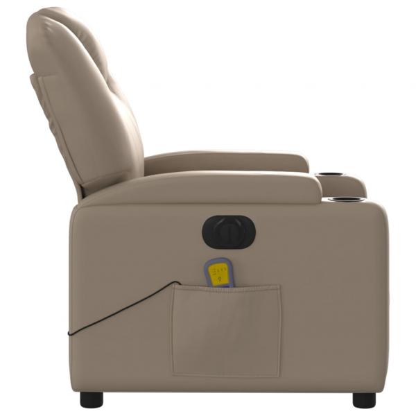 Massagesessel Elektrisch Cappuccino-Braun Kunstleder