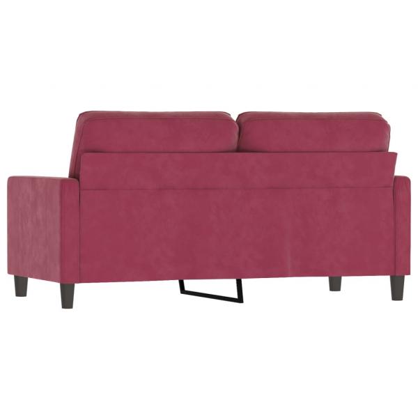 2-Sitzer-Sofa Weinrot 140 cm Samt