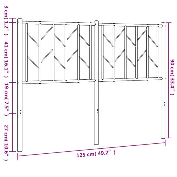 Kopfteil Metall Weiß 120 cm