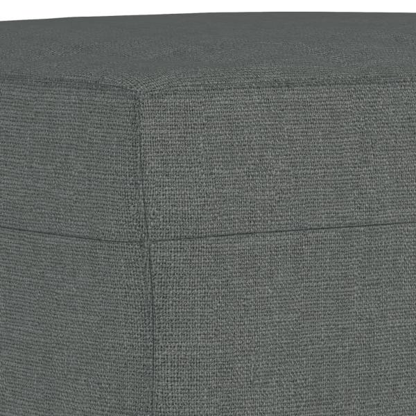 Sessel mit Hocker Dunkelgrau 60 cm Stoff