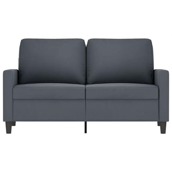 2-Sitzer-Sofa Dunkelgrau 120 cm Samt