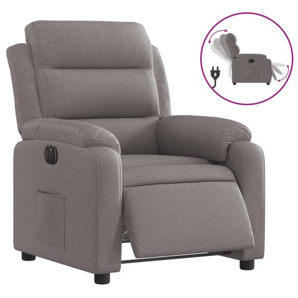 Relaxsessel Elektrisch Taupe Stoff