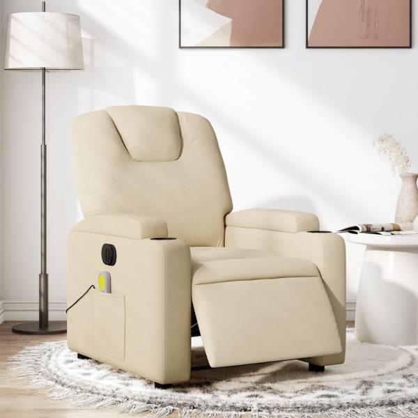 ARDEBO.de - Massagesessel Elektrisch Creme Stoff