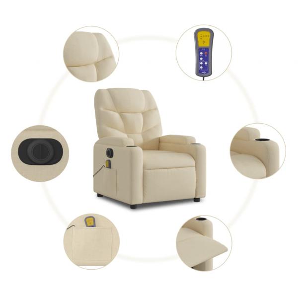 Massagesessel Elektrisch Creme Stoff