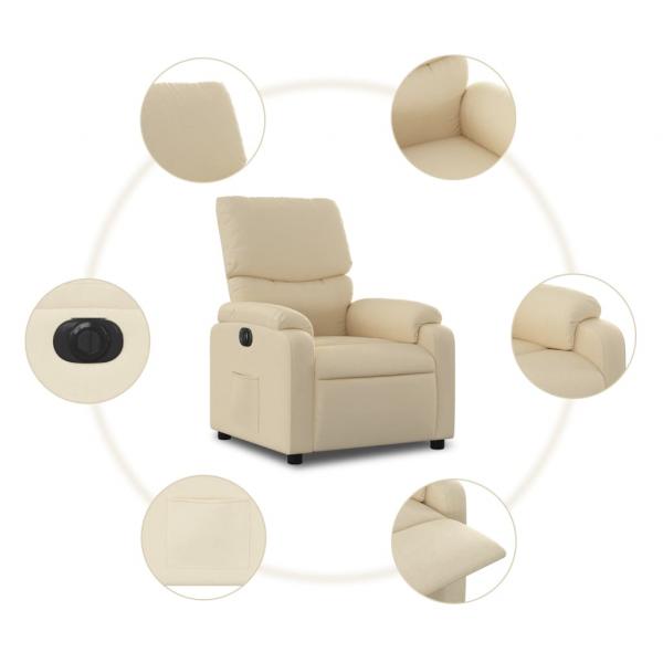 Relaxsessel Elektrisch Creme Stoff