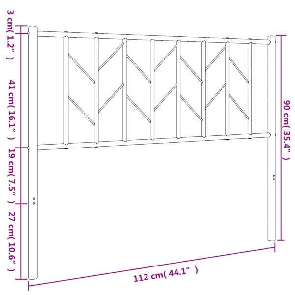 Kopfteil Metall Weiß 107 cm