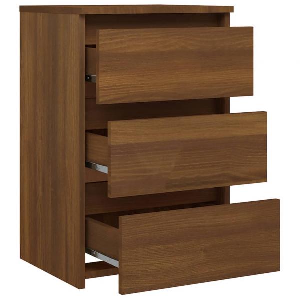 Nachttische 2 Stk. Braun Eiche 40x35x62,5 cm Holzwerkstoff