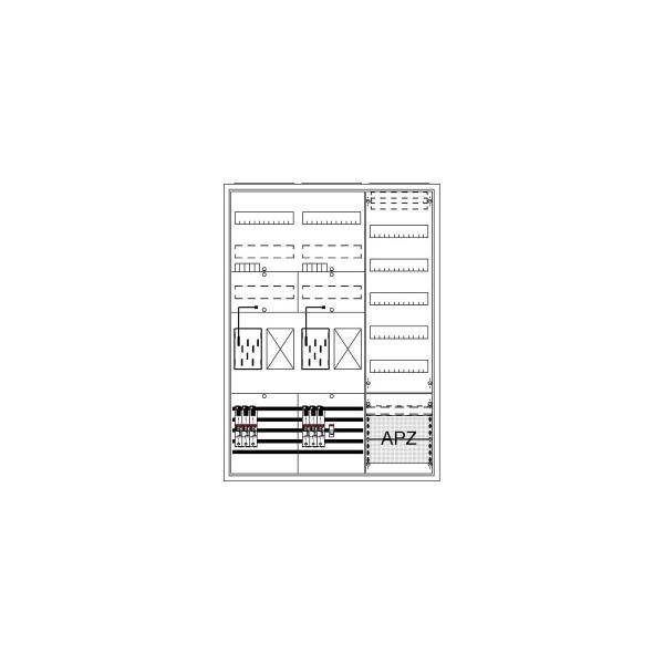 STRIEBEL & JOHN BA37LG4 Komplettschrank A37 2Z2R1V5A2, 2 Zähler, 63A (2CPX054242R9999)