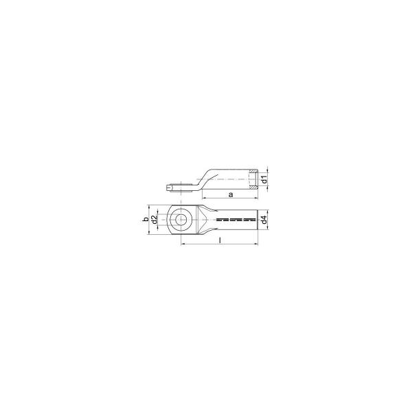 Klauke Presskabelschuhe, Al/Cu mit Cu-Auge, M12, 150mm² (310R12)