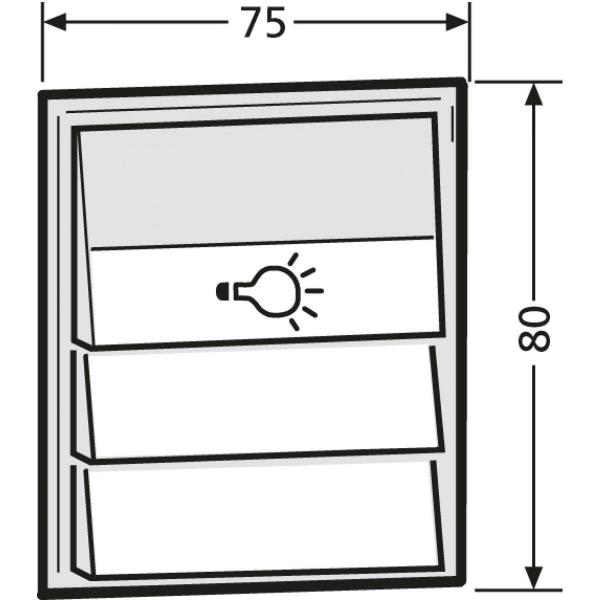 Renz 97-9-85275 ws Klingel- und Lichtmodul, 1 Licht- und 2 Klingelschalter, weiß