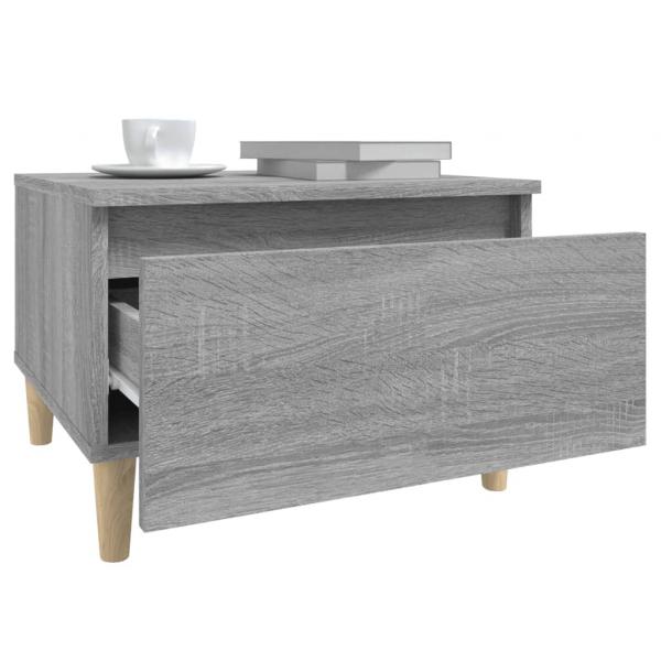 Beistelltische 2 Stk. Grau Sonoma 50x46x35 cm Holzwerkstoff