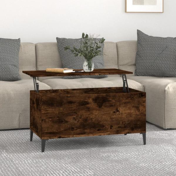 ARDEBO.de - Couchtisch Räuchereiche 90x44,5x45 cm Holzwerkstoff