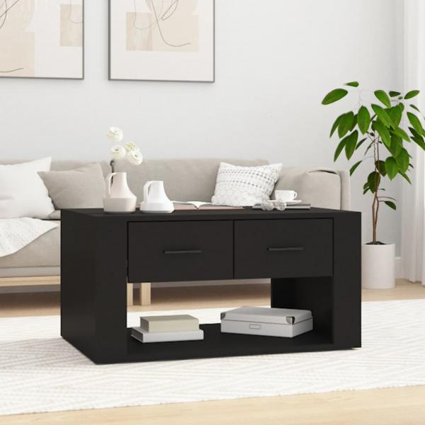 ARDEBO.de - Couchtisch Schwarz 80x50x40 cm Holzwerkstoff