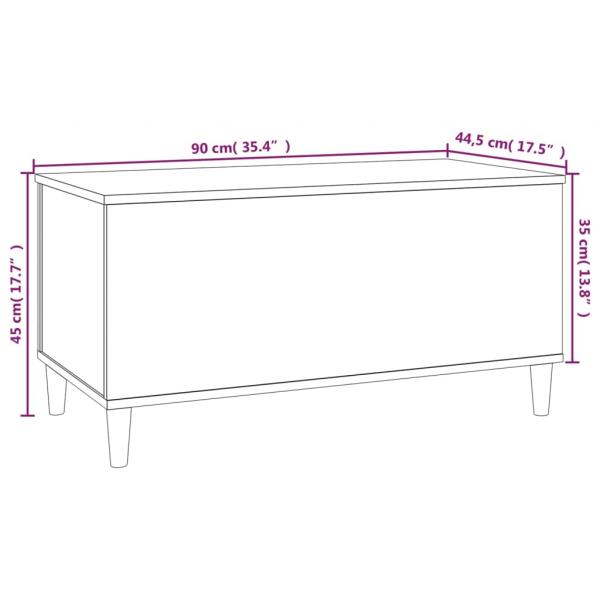 Couchtisch Weiß 90x44,5x45 cm Holzwerkstoff