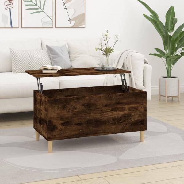 ARDEBO.de - Couchtisch Räuchereiche 90x44,5x45 cm Holzwerkstoff