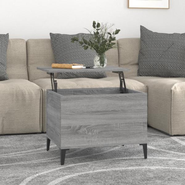 ARDEBO.de - Couchtisch Grau Sonoma 60x44,5x45 cm Holzwerkstoff